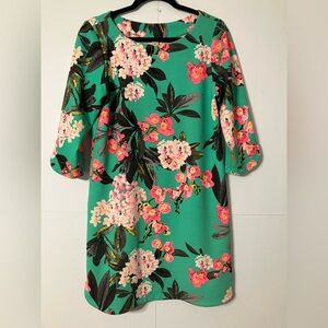 Uncle Frank Vibrant Floral Long Sleeve Dress
